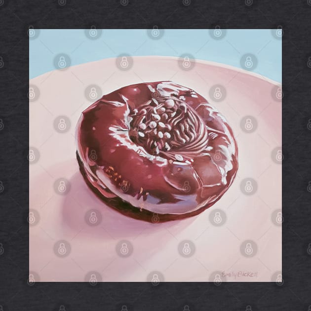 Chocolate Swirl Donut Painting by EmilyBickell